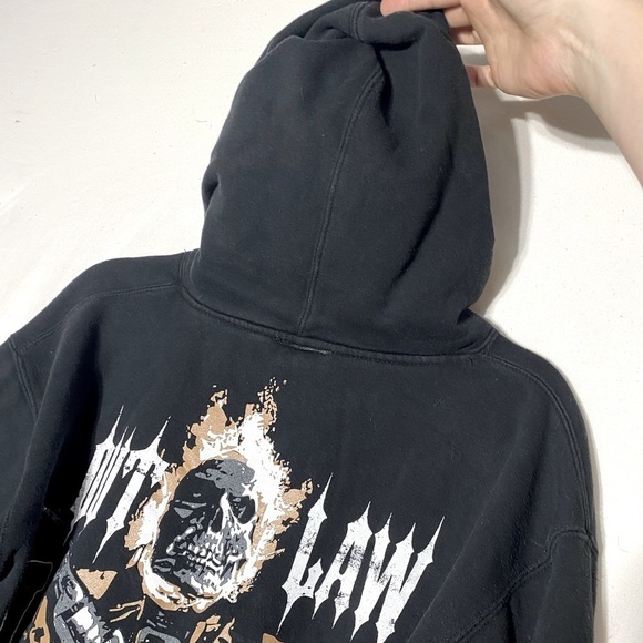 Sikspak Outlaw Scum F@CK Here To Bum You Out Graphic Hoodie M - Picture 12 of 16